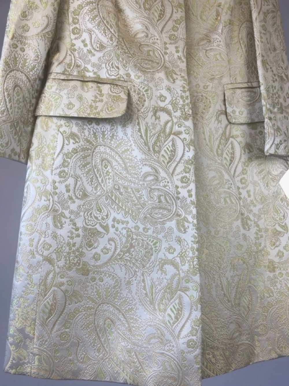 Banana Republic Vintage Ivory/Gold Topper Jacket Size XS - Picture 6 of 11